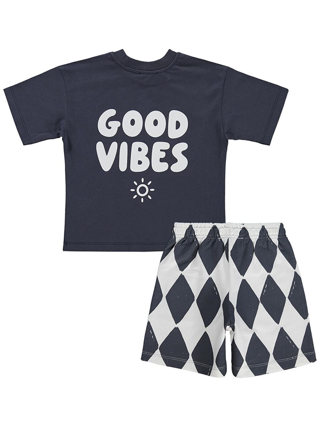 Boys Cool Vibes Baskılı 2'Li 3-9 Yaş Takım - Haki-2
