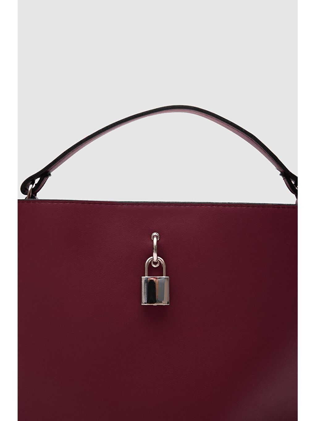 James Kilitli Omuz Çantası Bordo-3