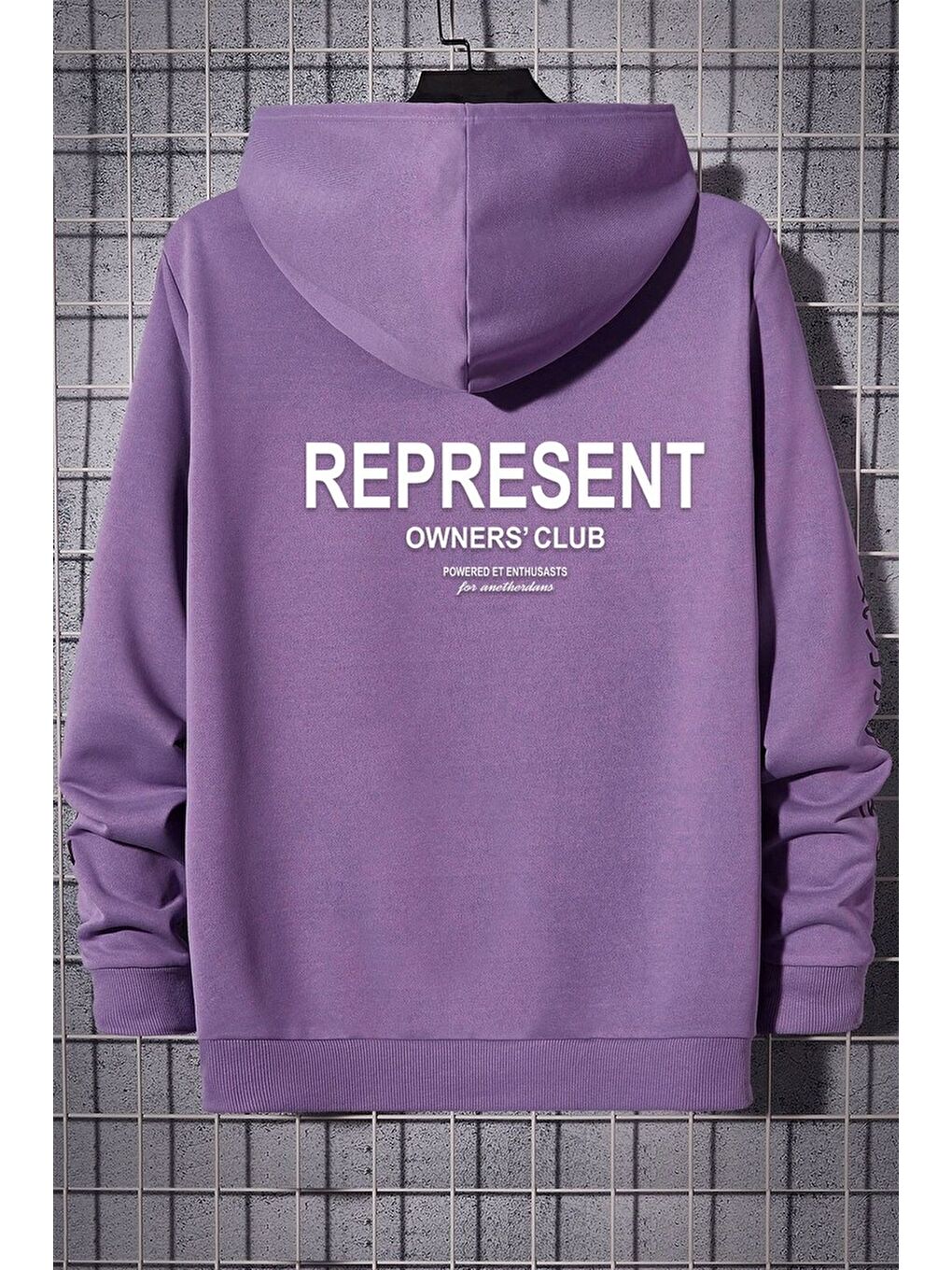 uyguntarz Lila Unisex Represent Sırt Baskılı Sweatshirt - 1