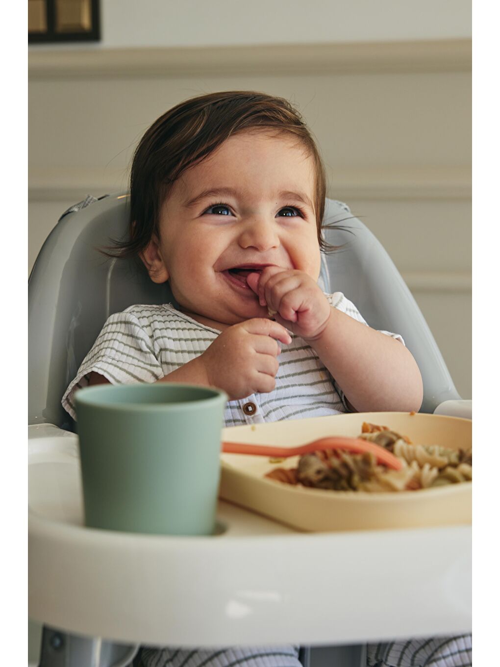 Mini Bebek Bardakları 2'Li  Peach - Sage Green-1