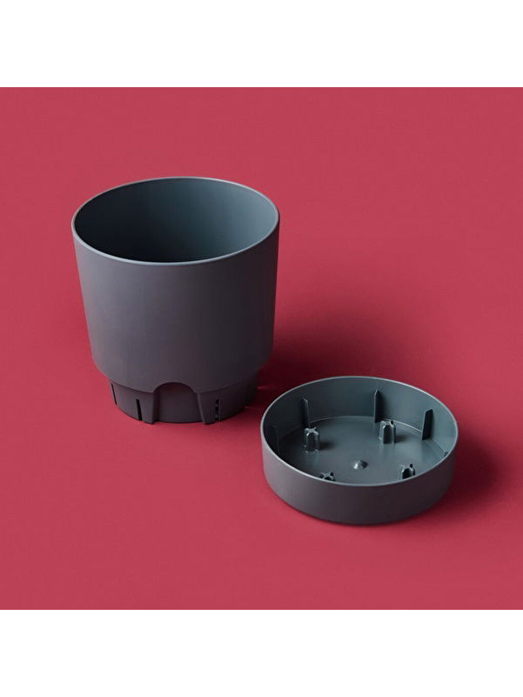 Karışık Begonya Saksı - Gri - 1,8 lt-1