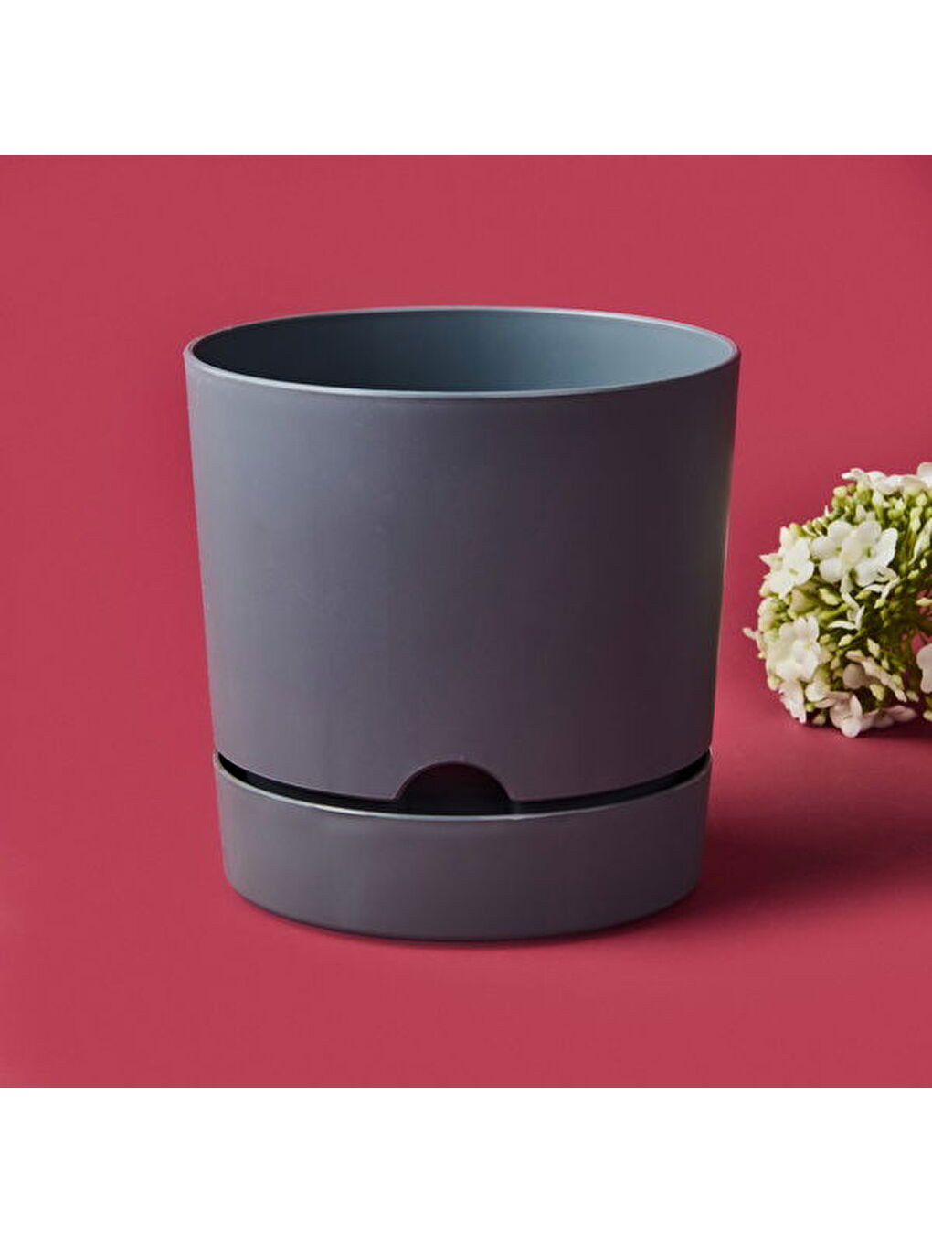 Karışık Begonya Saksı - Gri - 1,8 lt-4