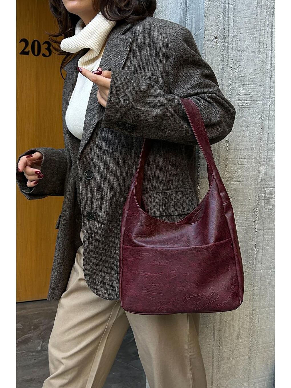 Secret Omuz Çantası Bordo-9