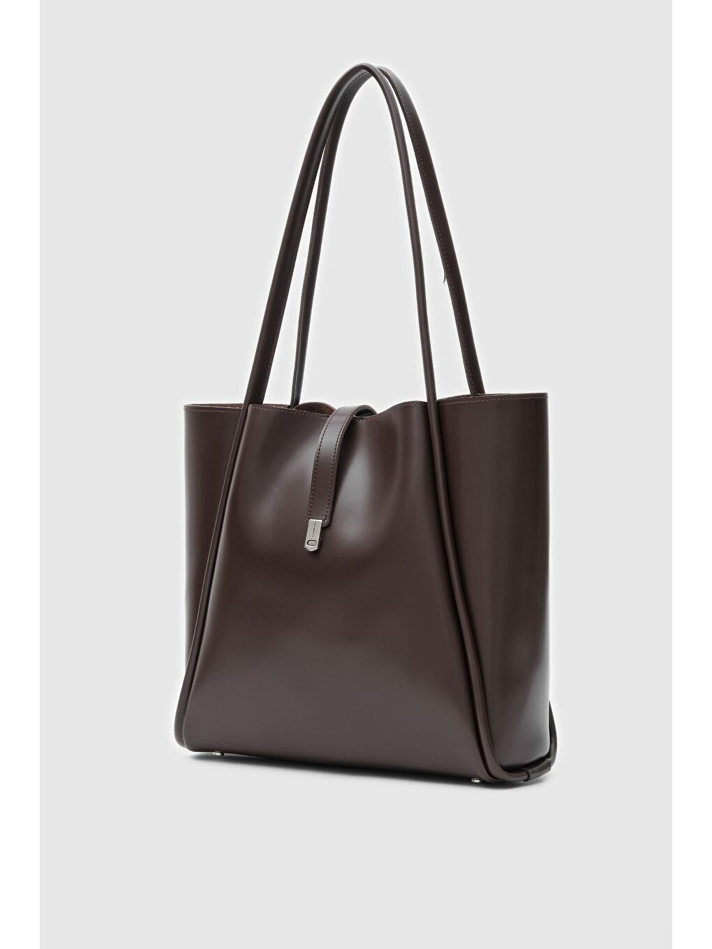 Kahverengi Chester Kilitli Omuz Çantası Acı Kahve-1