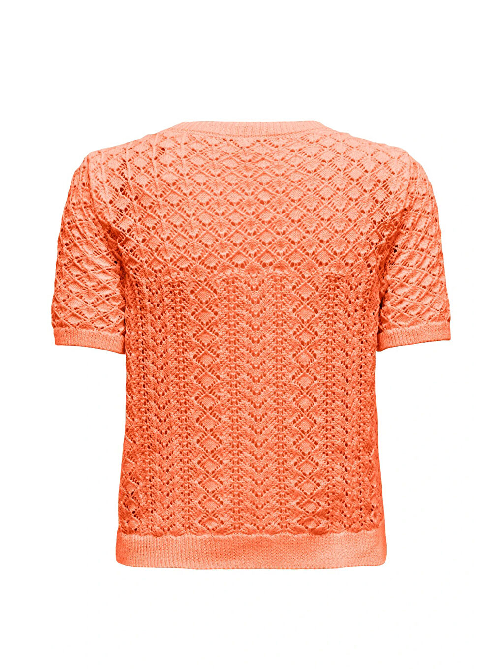 Sarı Onlsaga Pamuklu Regular Fit Bisiklet Yaka Örme Kadın Bluz 15339662-1