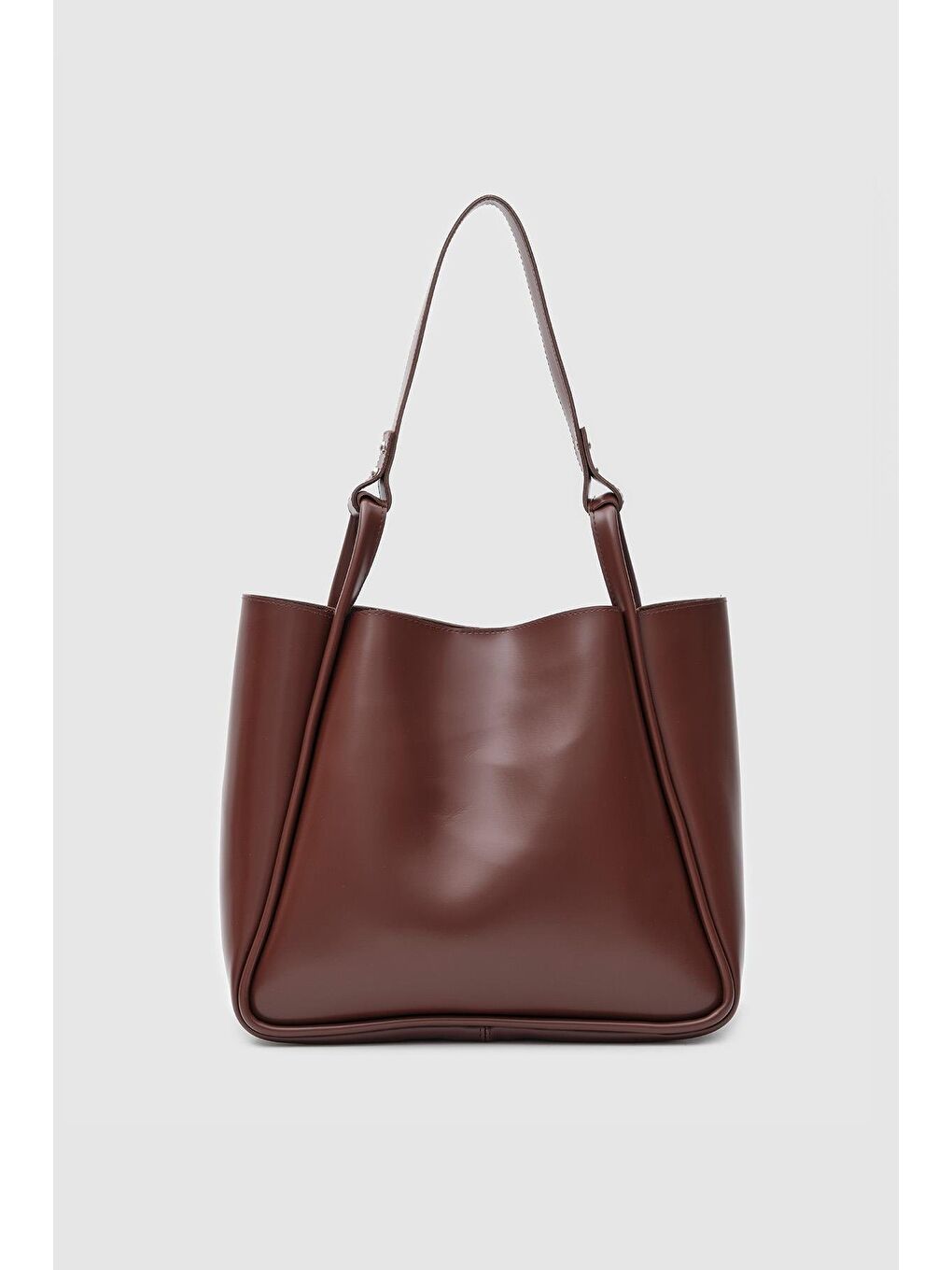 Kahverengi Pera Omuz Çantası  Fındık Kabuğu