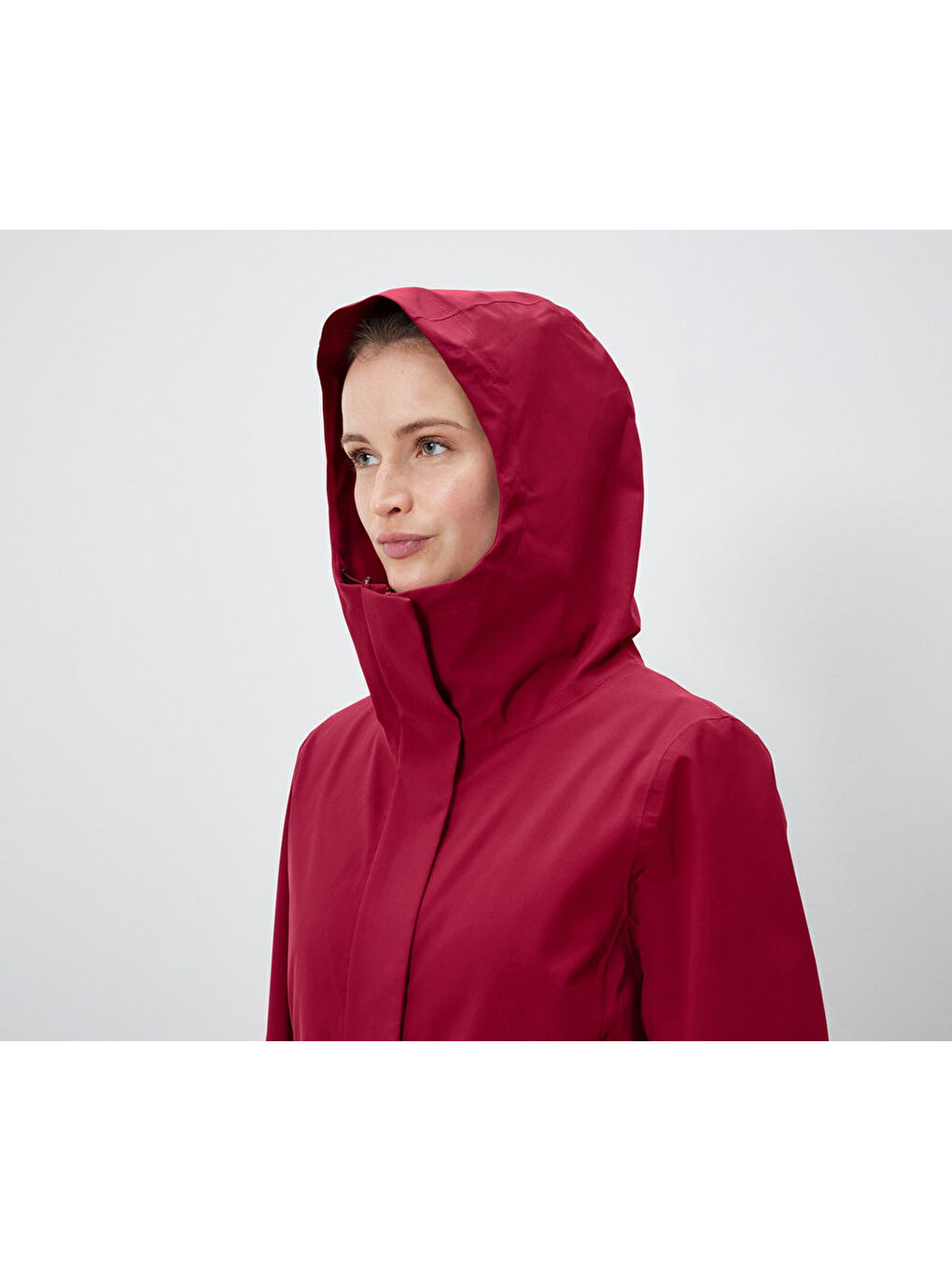 Kadın Outdoor Mont, 3’ü 1 Arada, Kırmızısı-7