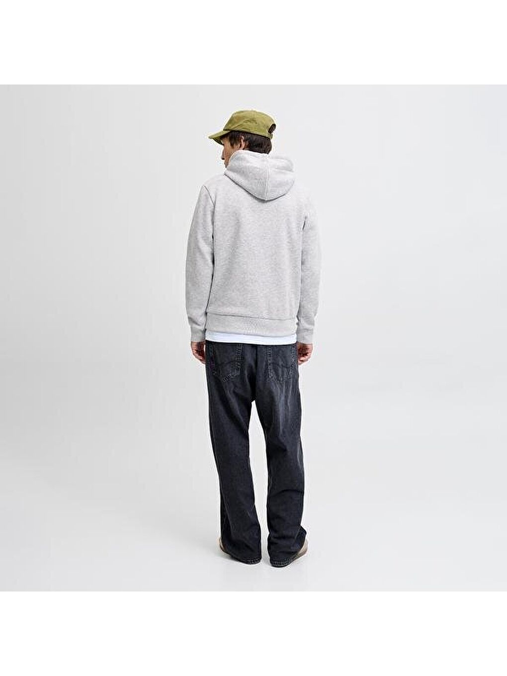 Jack&Jones Makoto Erkek Gri Kapüşonlu Sweatshirt-2