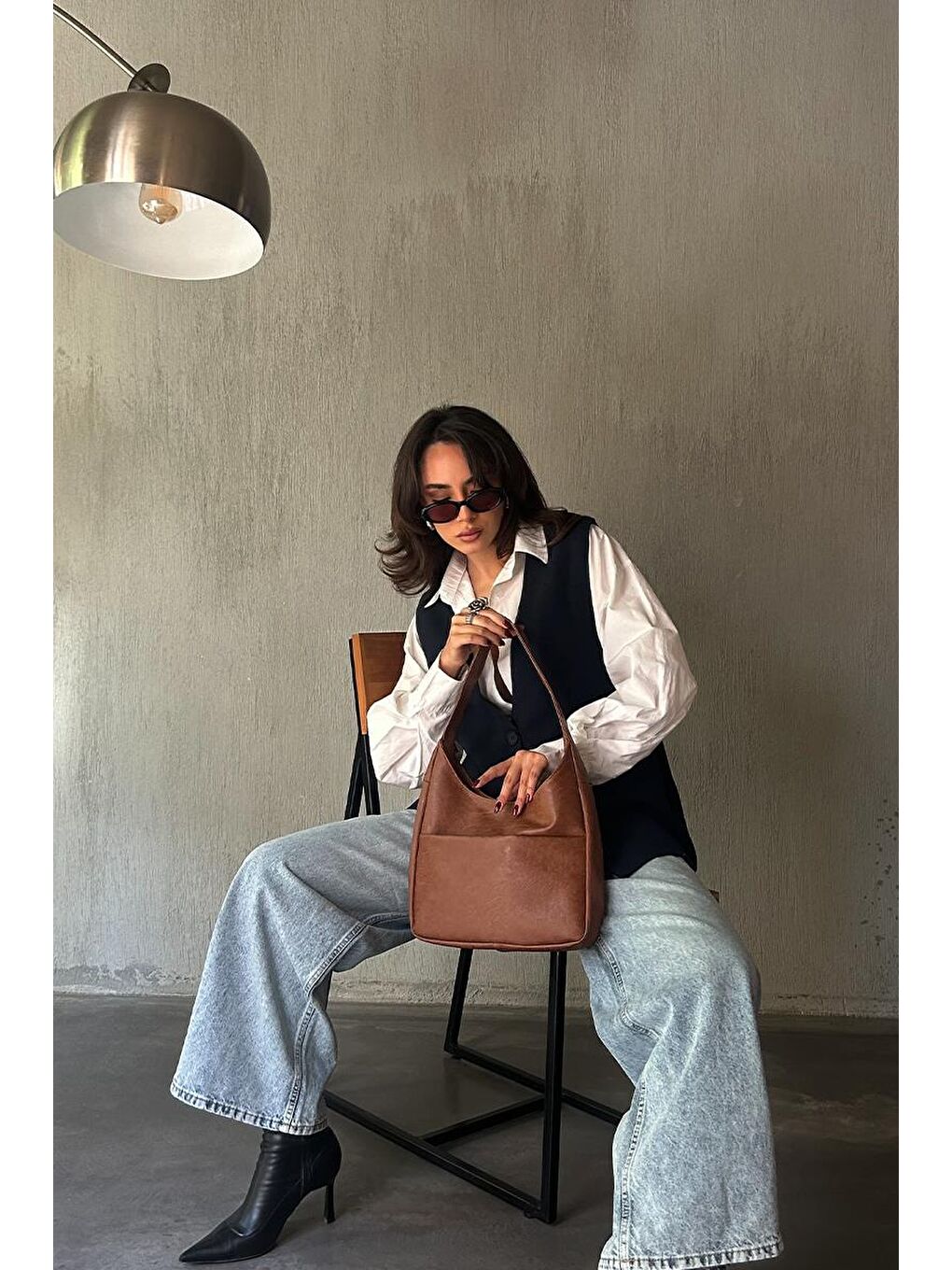 Kahverengi Secret Omuz Çantası Taba-6