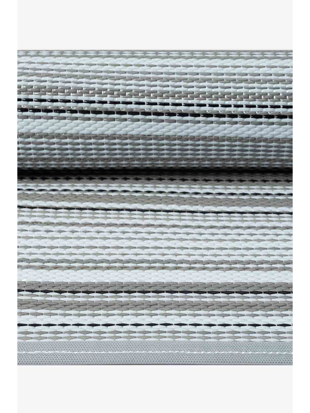Gri Katlanabilir Plaj Kamp Piknik Bahçe Balkon Teras Hasır Halı Mat Savan Kilim Karavan Halısı-90x180-4