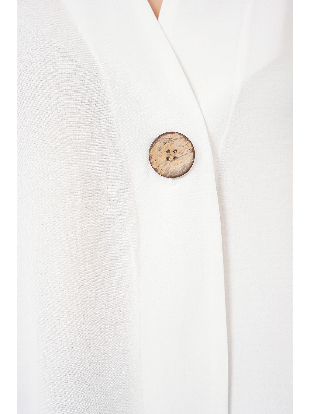 Kadın Kısa Kol Oversize Kimono 5969 - Beyaz-4