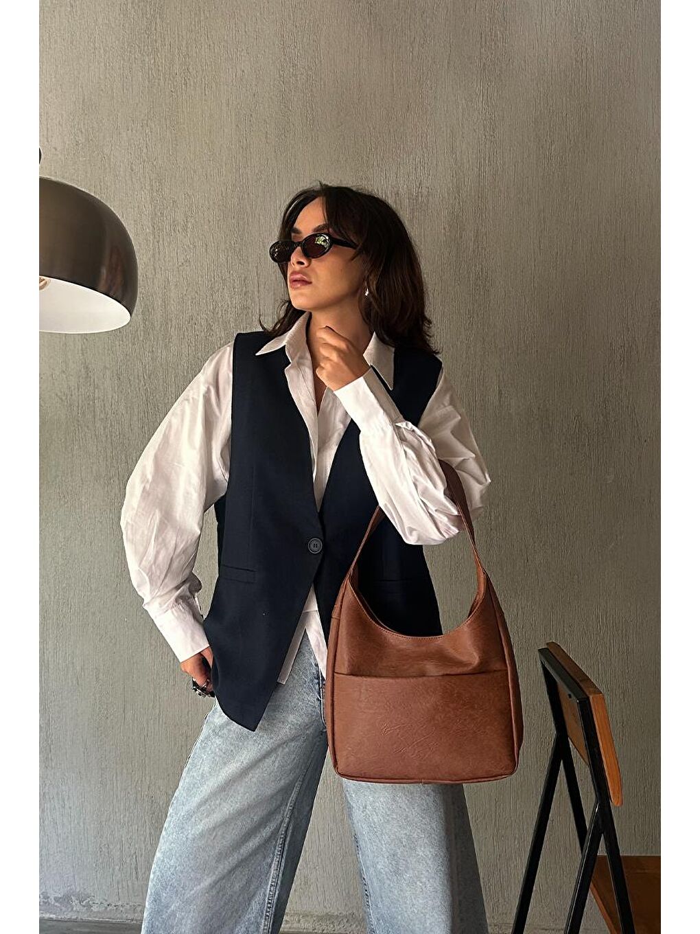 Kahverengi Secret Omuz Çantası Taba-8