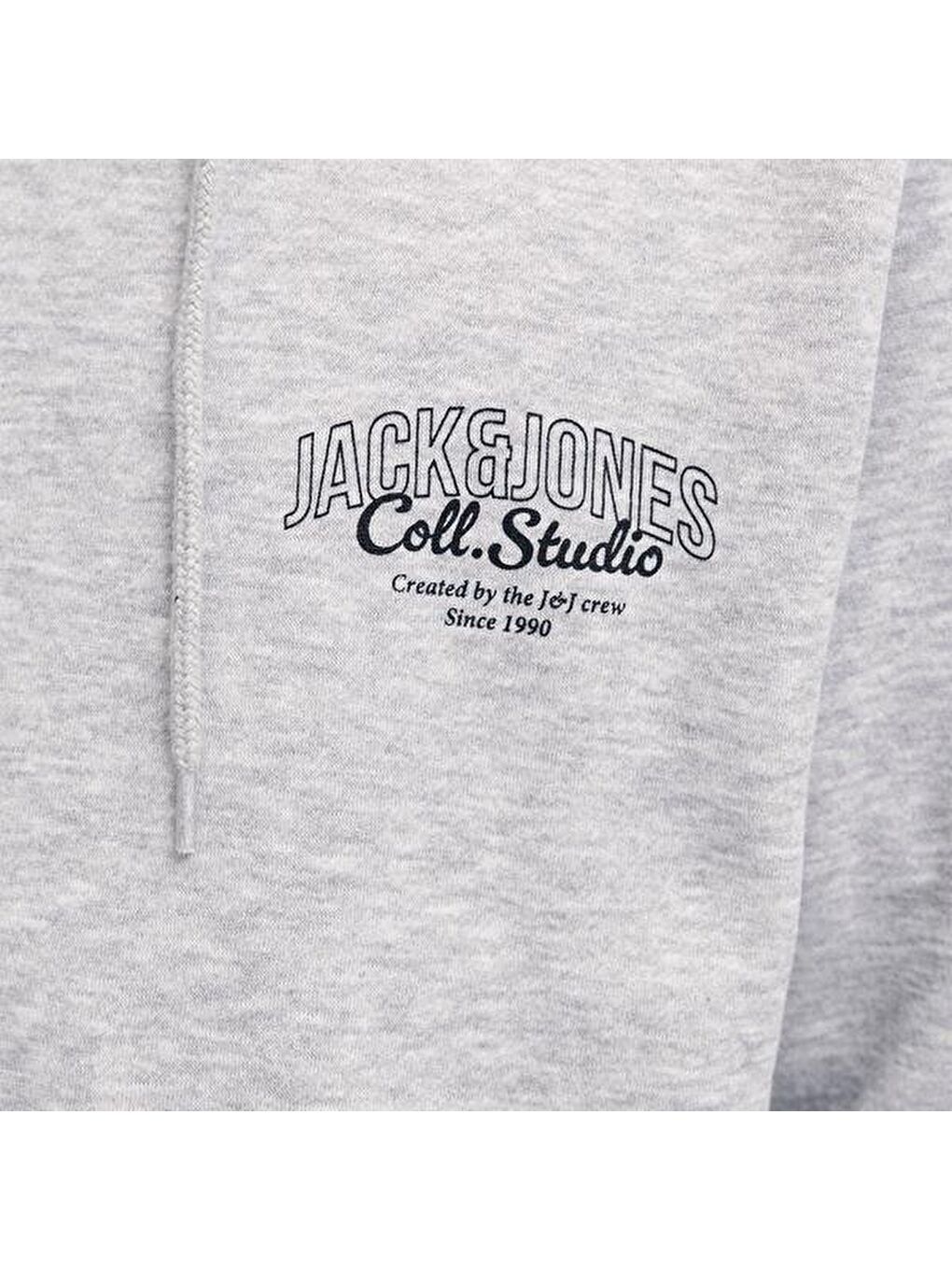 Jack&Jones Makoto Erkek Gri Kapüşonlu Sweatshirt-4