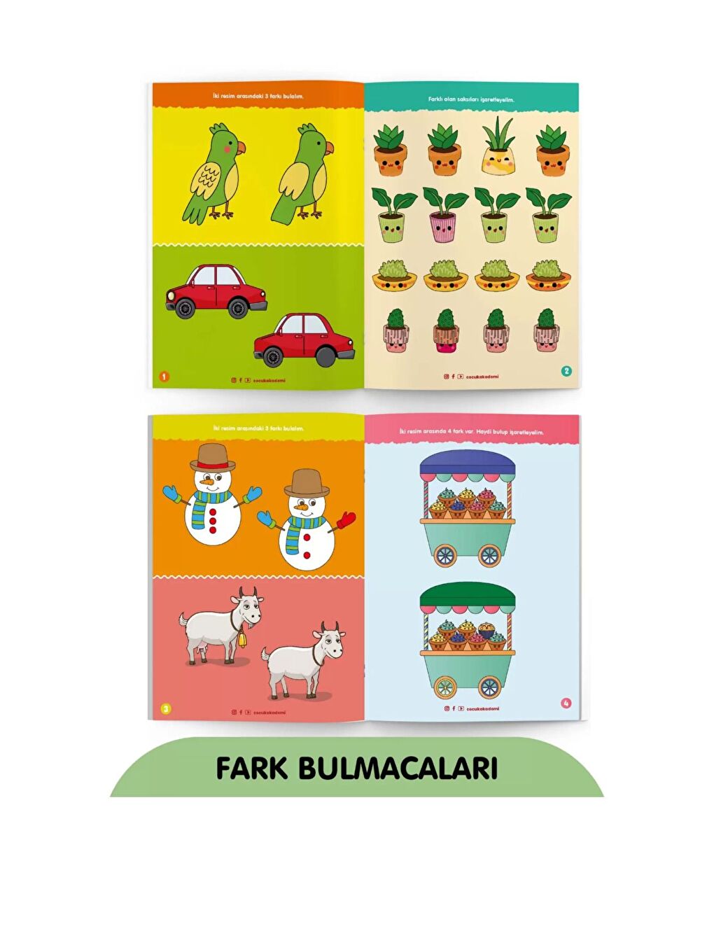 Çocuk Akademi Beyaz Yaz Sil Fark Bulmacaları ve Eğlenceli Sayılar Avantaj Paket - 1