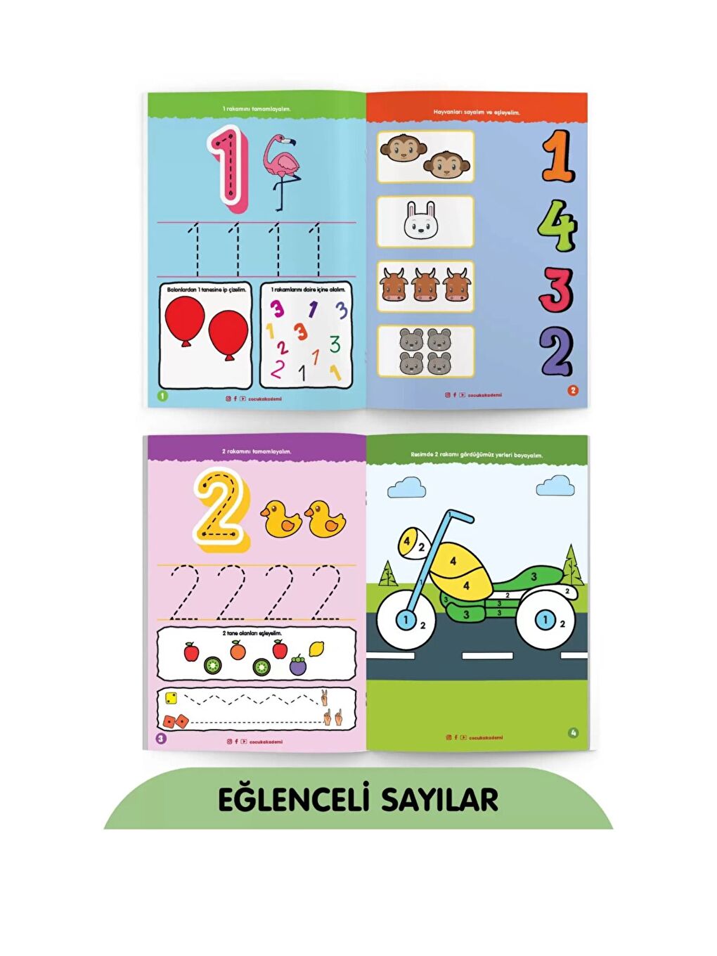 Çocuk Akademi Beyaz Yaz Sil Fark Bulmacaları ve Eğlenceli Sayılar Avantaj Paket - 2