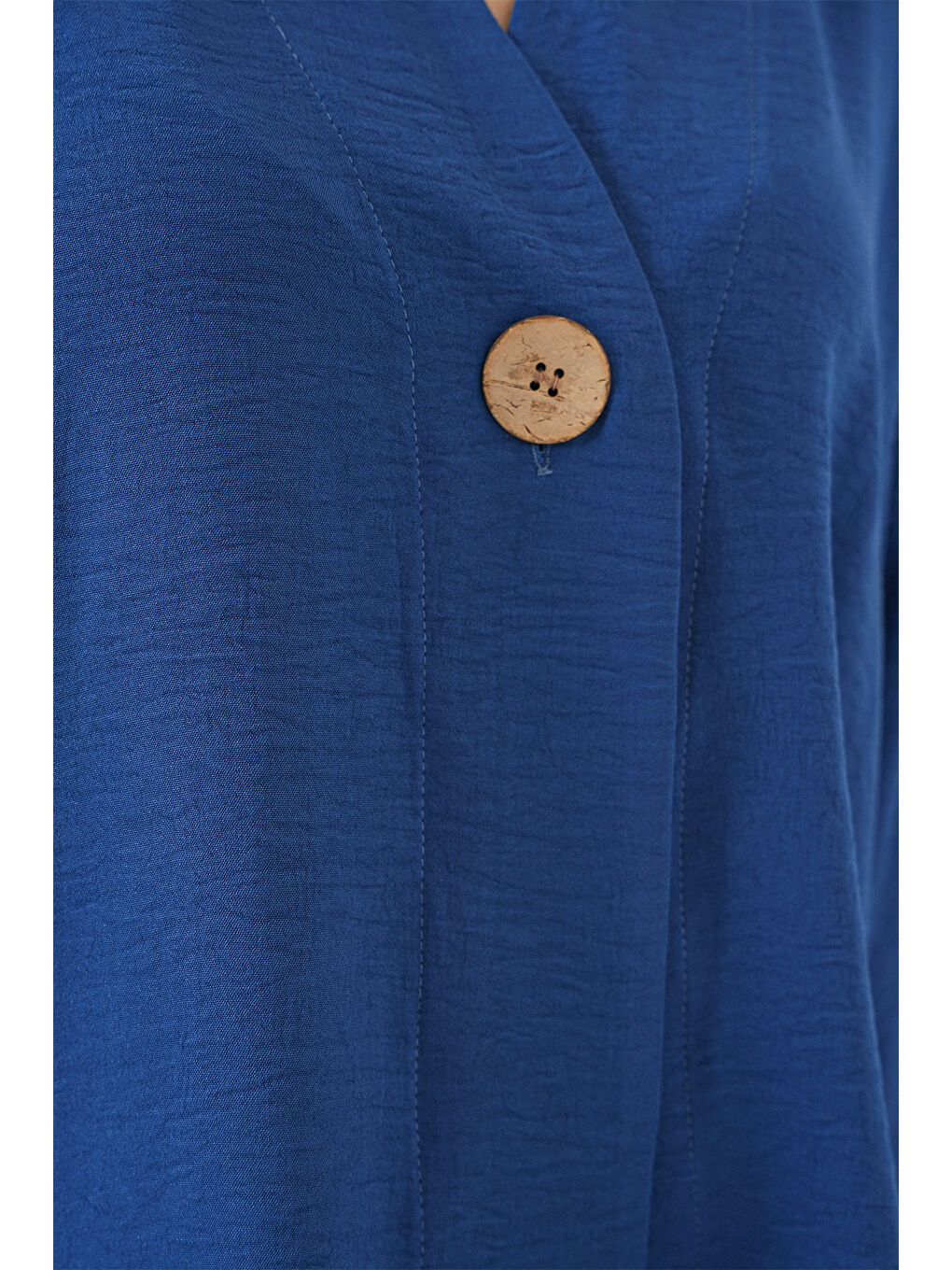 Kadın Kısa Kol Oversize Kimono 5969 - İndigo-4