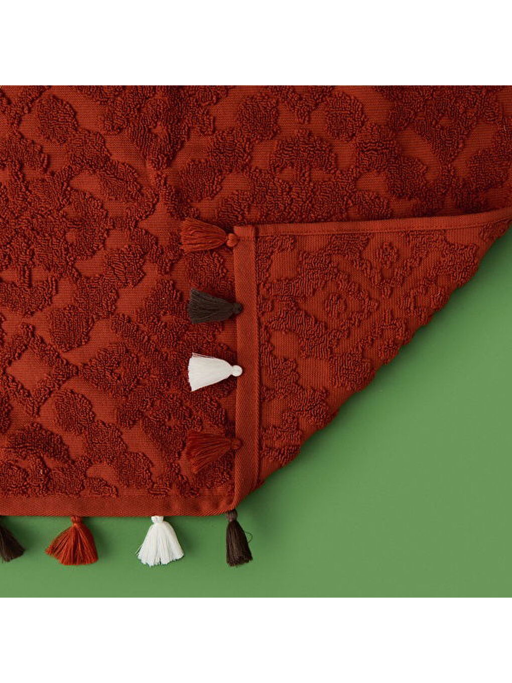 Kahverengi Soft Earthy Hues Juan Yüz Havlusu - Kiremit - 50x90 cm-2