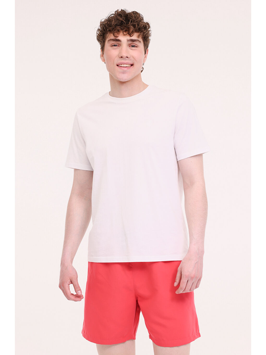 Kırmızı ML FLAVIU 19HL-17 5FX Nar Çiçeği Erkek Deniz Şortu-2