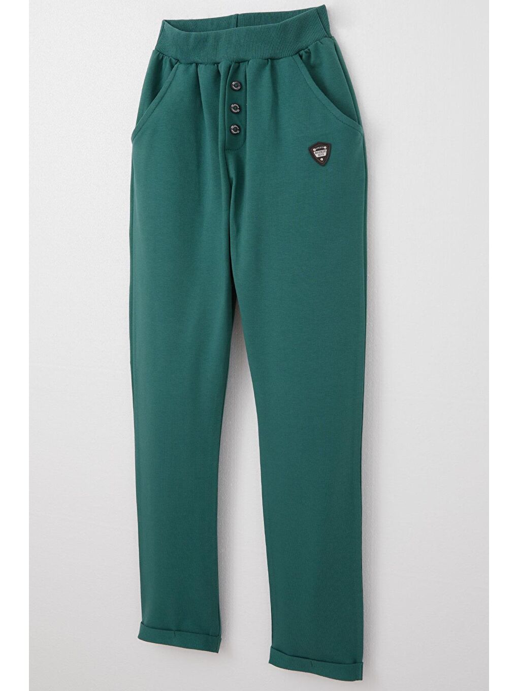 Erkek Çocuk Alt Armalı Düğme Aksesuarlı Cepli Zümrüt Yeşili (4-6 Yaş)-2