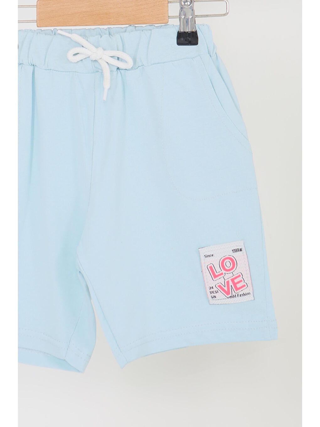 Kız Çocuk Bebe Mavi Baskılı Şort - 27332-1