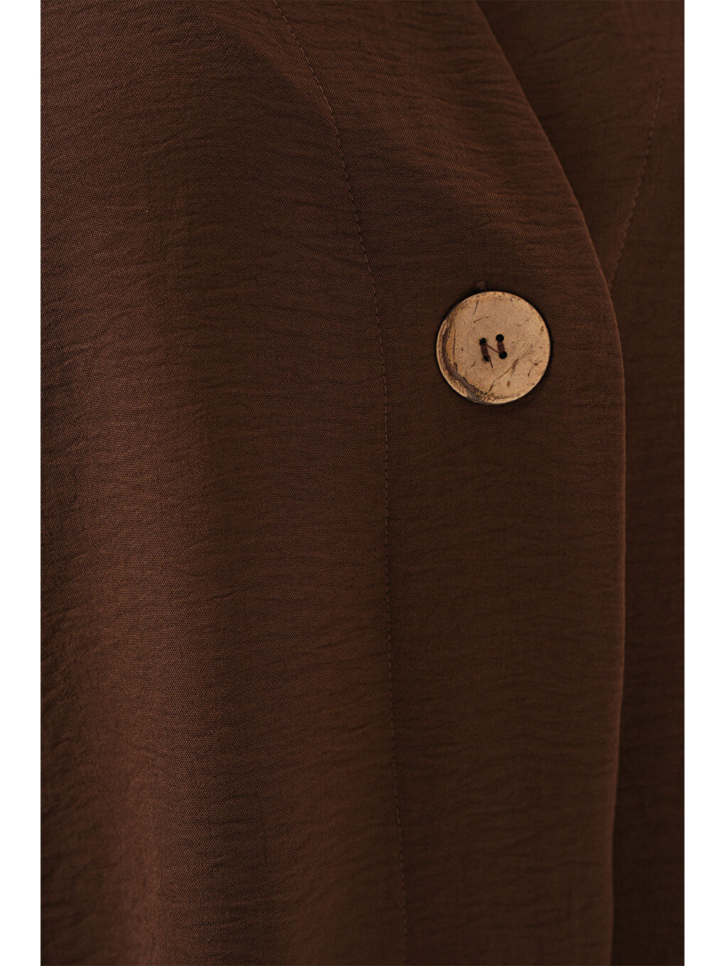 Kadın Kısa Kol Oversize Kimono 5969 - Kahverengi-4