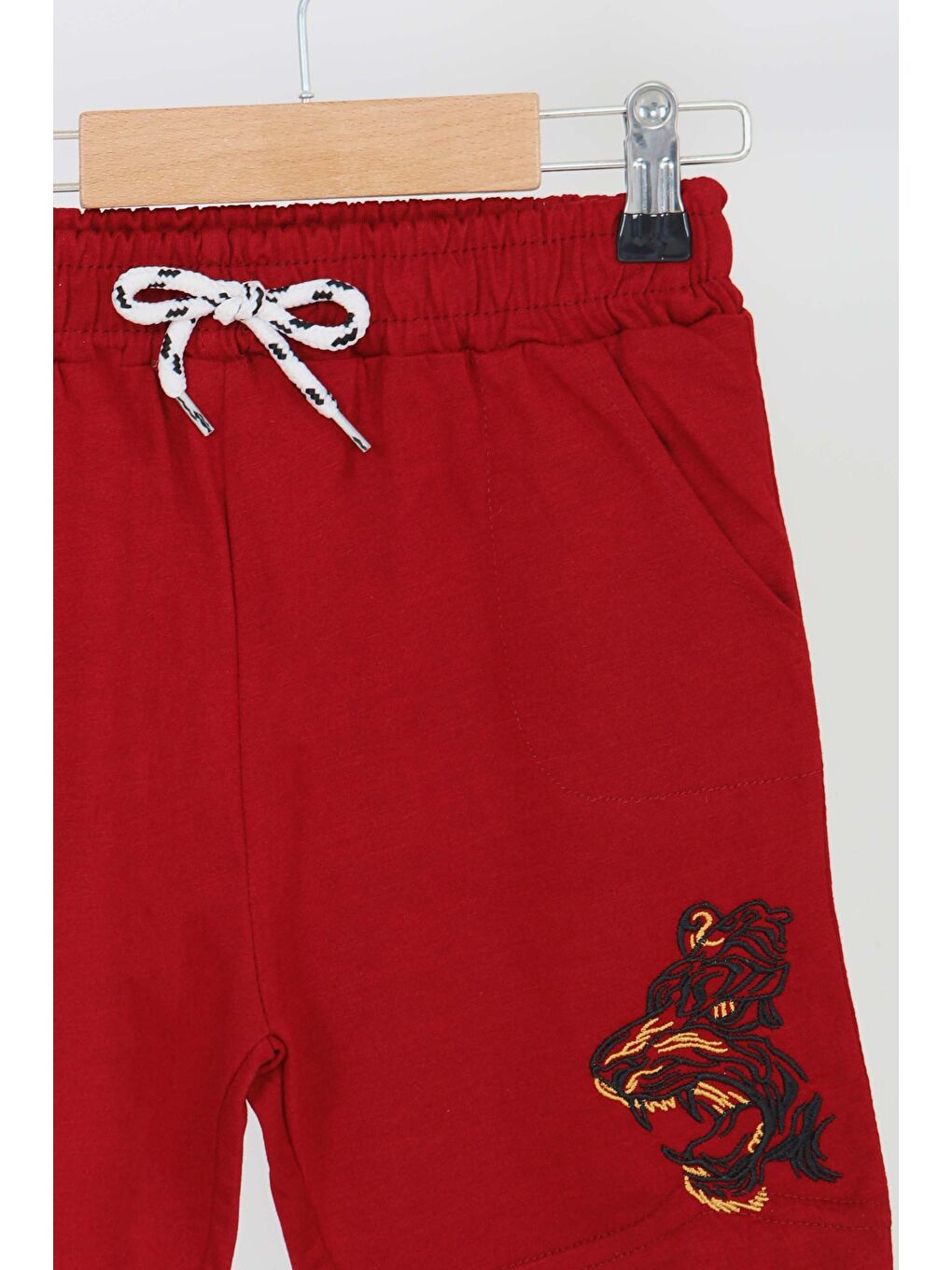 Kız Çocuk Bordo Baskılı Şort - 27336-1