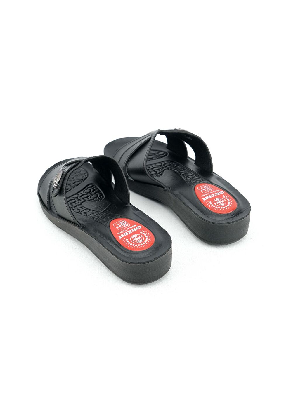 Siyah Kadın Yazlık Suni Deri Rahat Taban Günlük Terlik-3