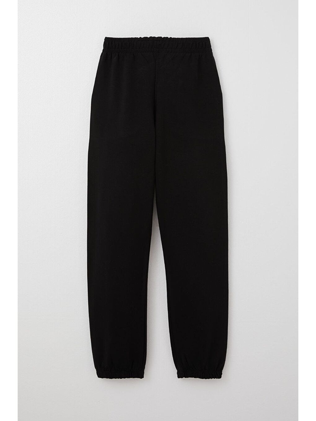 Erkek Çocuk Alt Bağcık Aksesuarlı Beli Paçası Lastikli Siyah (5-8 Yaş)-1