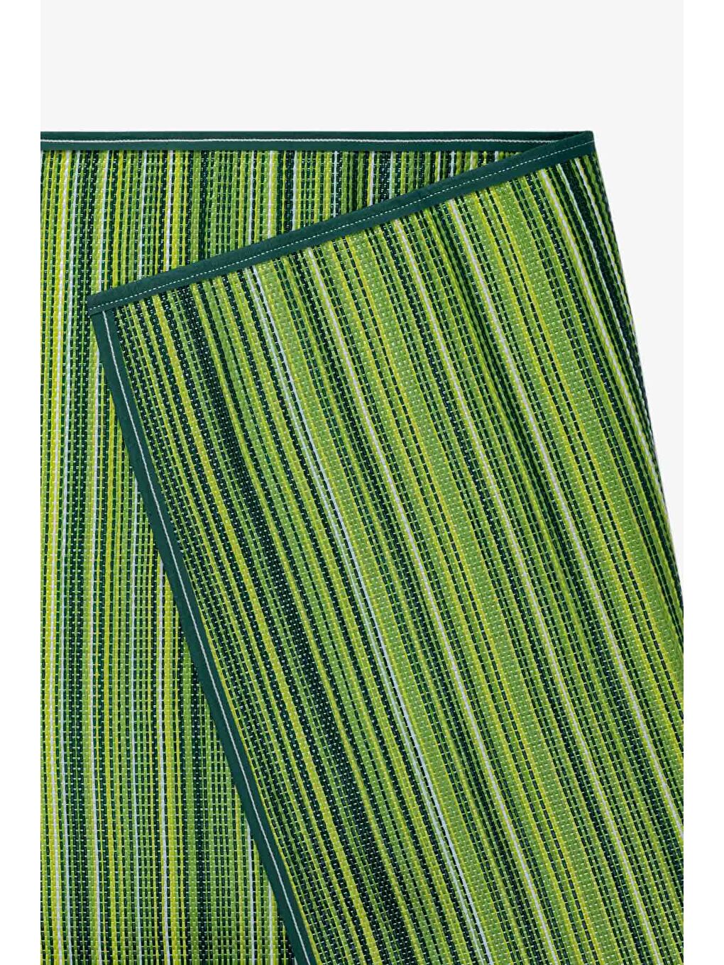 Yeşil Katlanabilir Plaj Kamp Piknik Bahçe Balkon Teras Hasır Halı Mat Savan Kilim Karavan Halısı-180x270-3