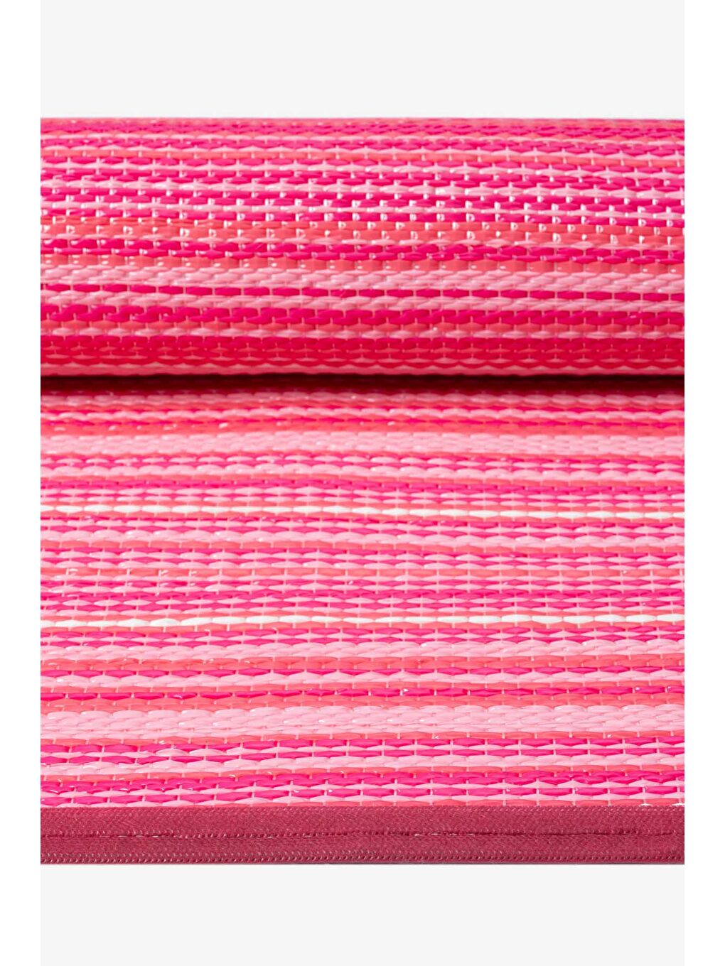 Pembe Katlanabilir Plaj Kamp Piknik Bahçe Balkon Teras Hasır Halı Mat Savan Kilim Karavan Halısı-150x210-2