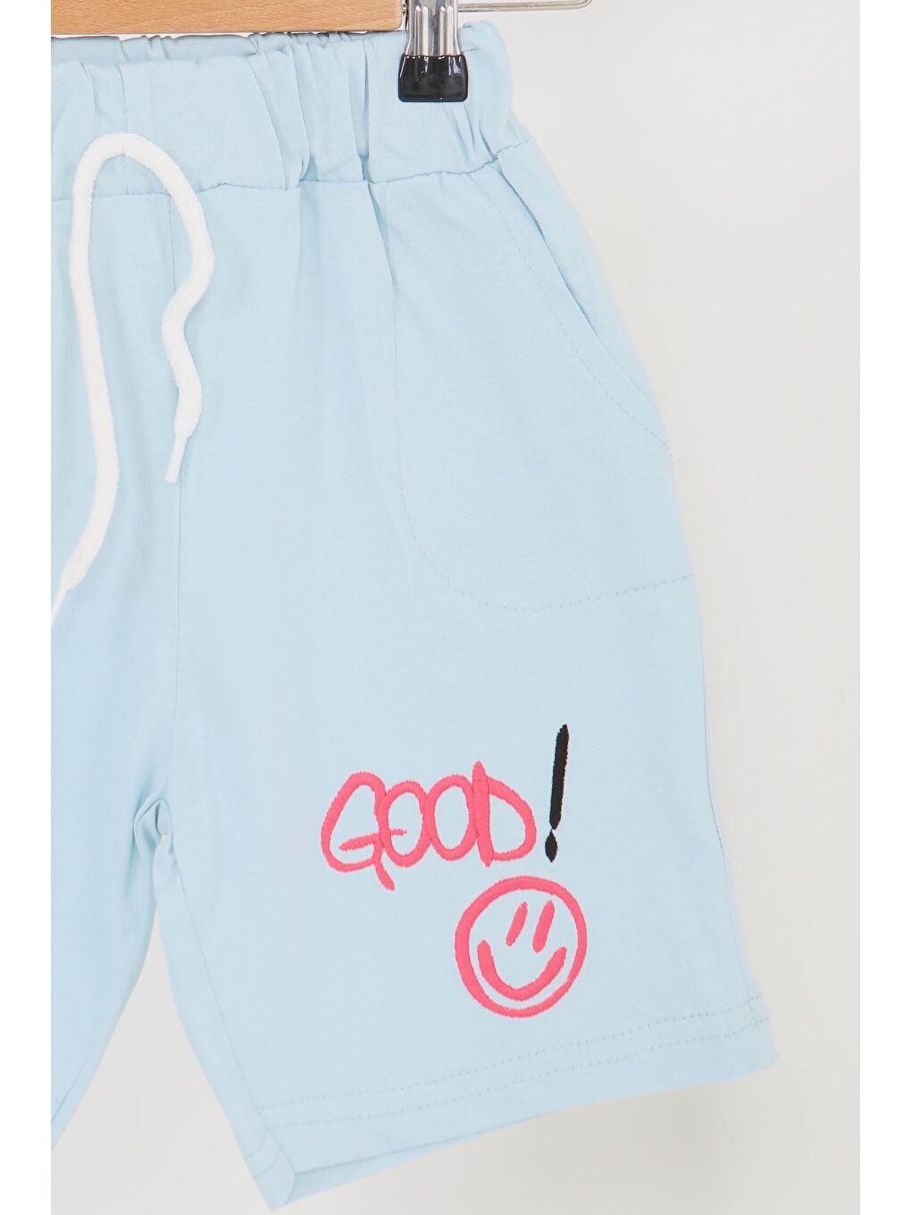 Kız Çocuk Bebe Mavi Baskılı Şort - 27460-1