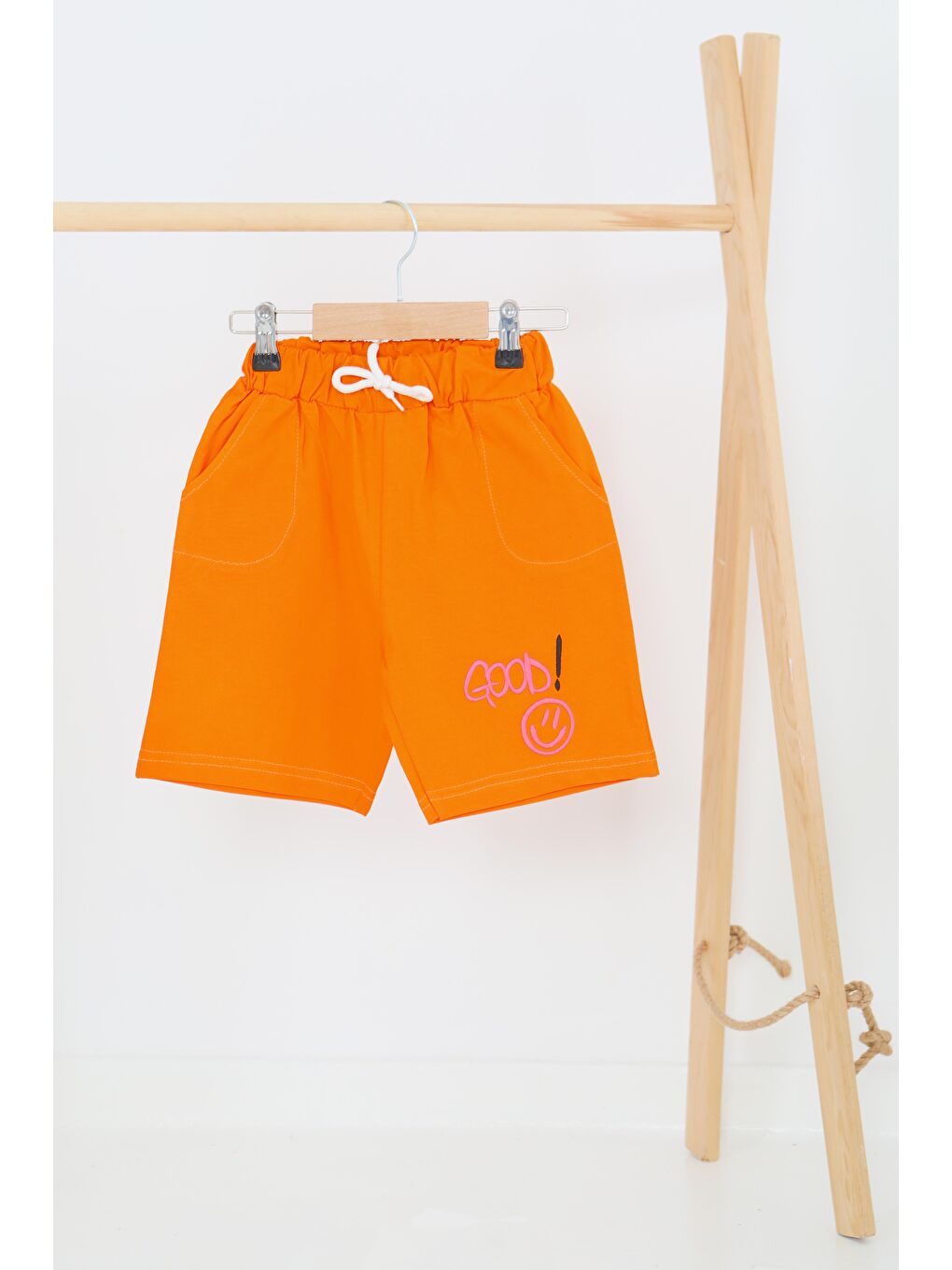 Turuncu Kız Çocuk Oranj Baskılı Şort - 27460