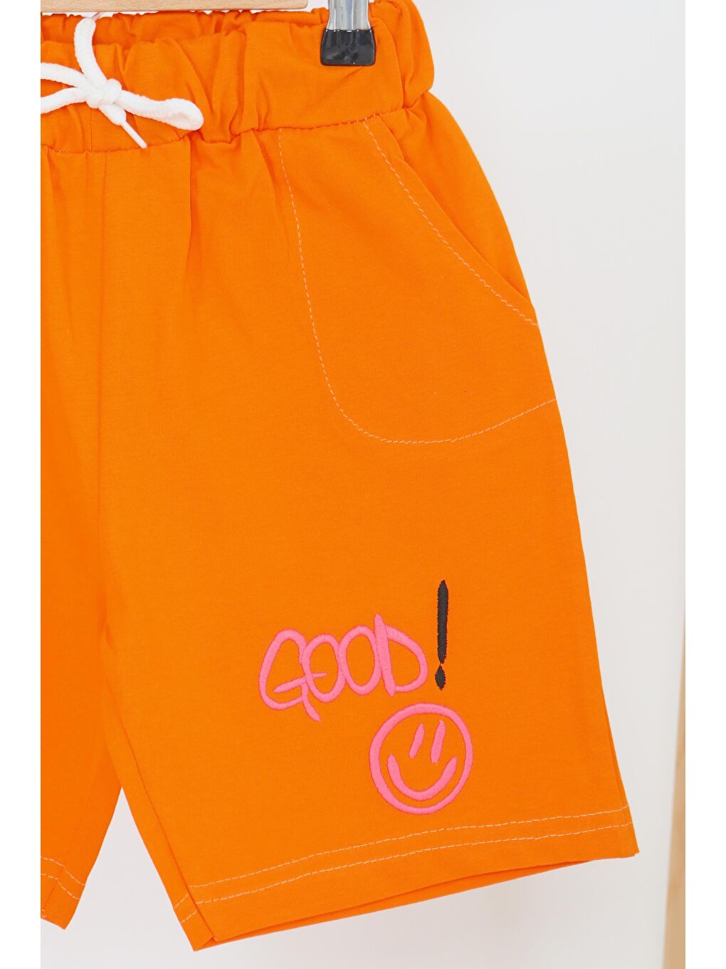Turuncu Kız Çocuk Oranj Baskılı Şort - 27460-1