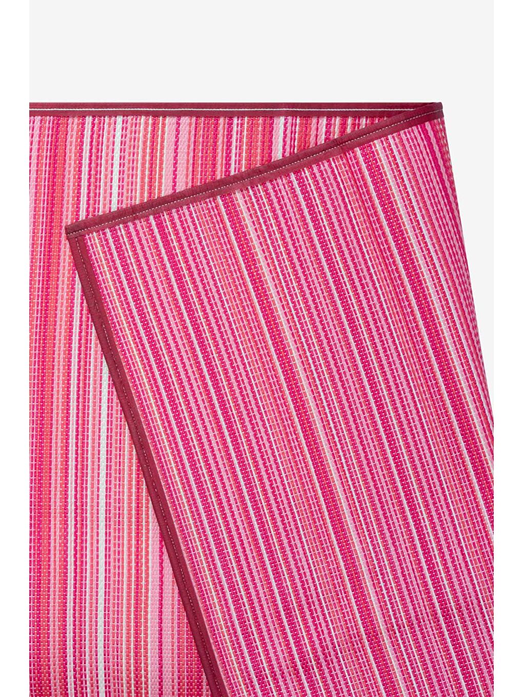 Pembe Katlanabilir Plaj Kamp Piknik Bahçe Balkon Teras Hasır Halı Mat Savan Kilim Karavan Halısı-180x270-1