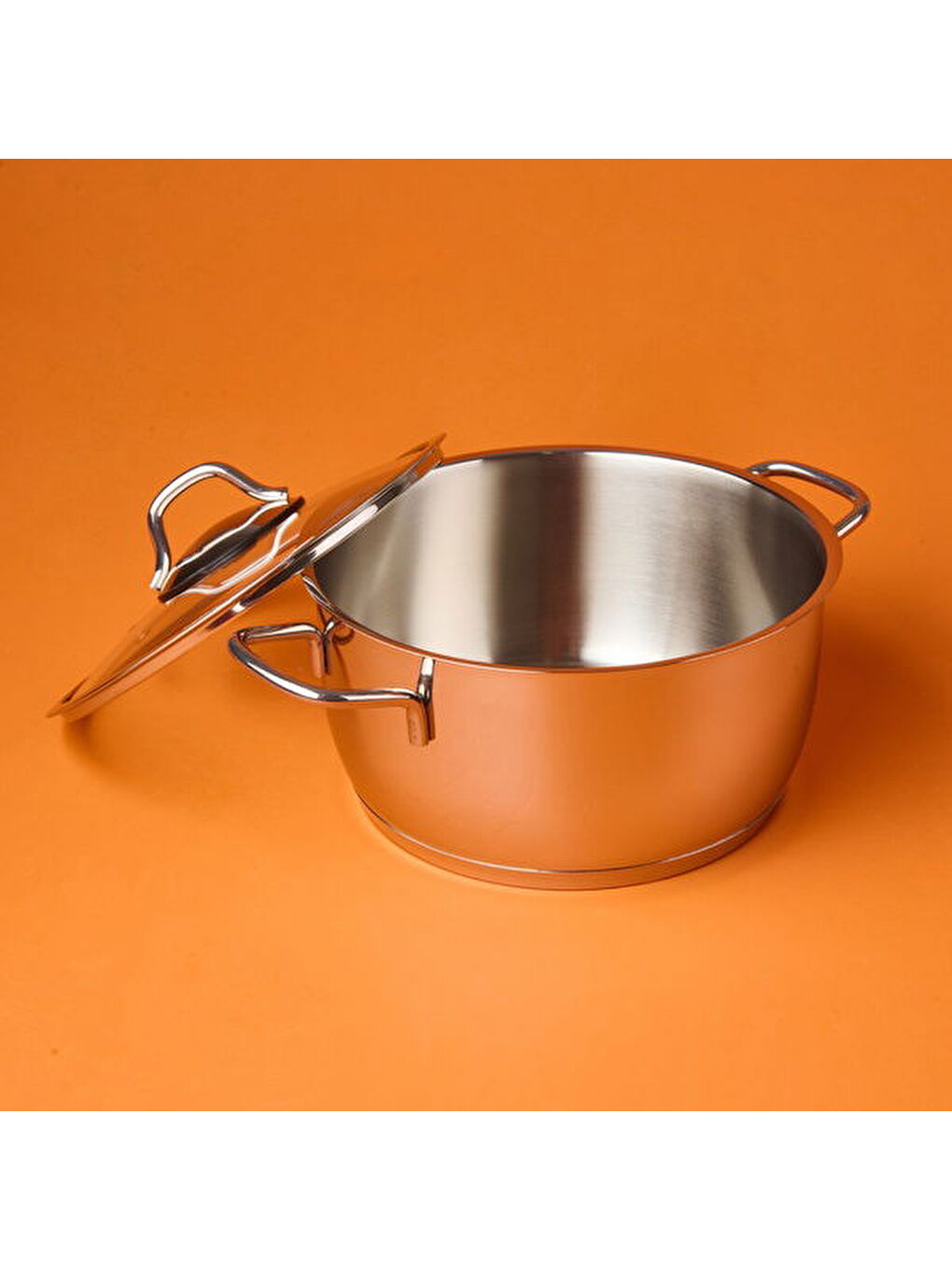 Gri Teos Çelik Derin Tencere - Inox - 20 cm-1