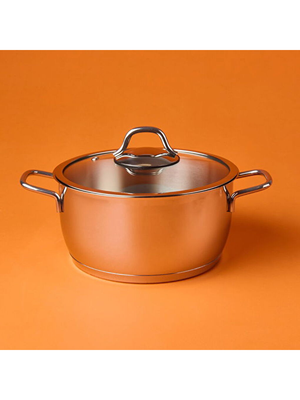 Gri Teos Çelik Derin Tencere - Inox - 20 cm-4