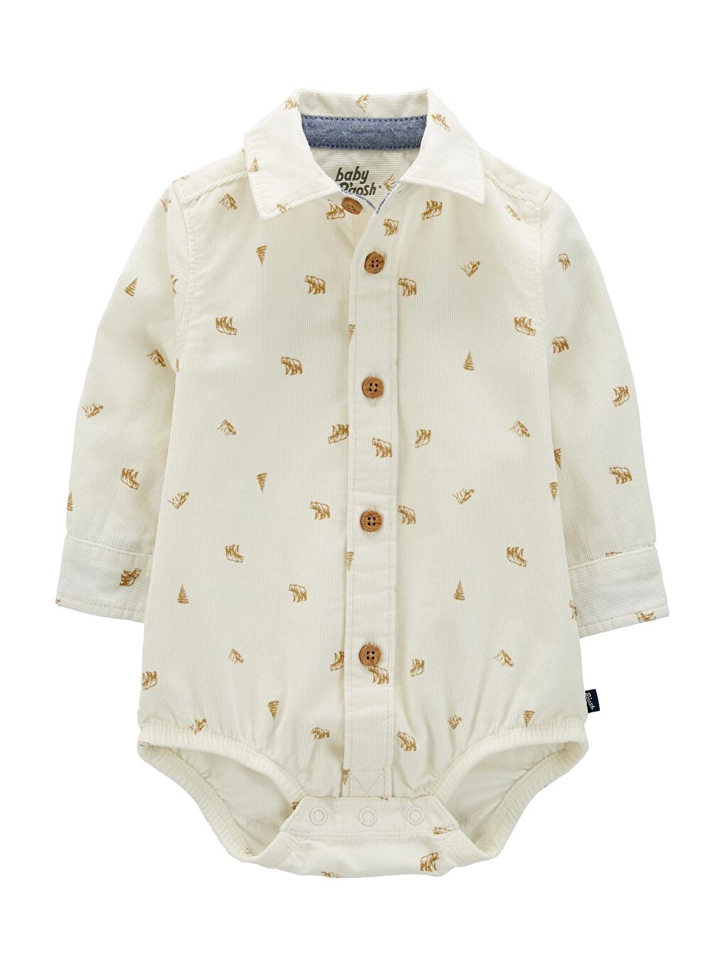 Bej Erkek Bebek Gömlek Body-1