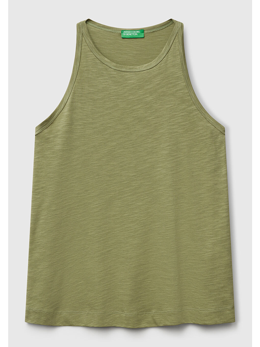 Gri Kadın Adaçayı yeşili Modal Karışımlı Slub Atlet-1