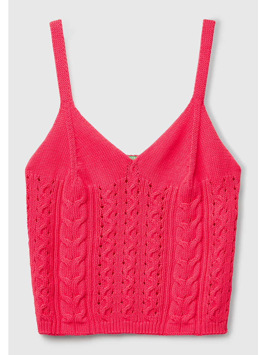 Kadın Turuncu %100 Pamuk Saç Örgülü Triko Atlet-1