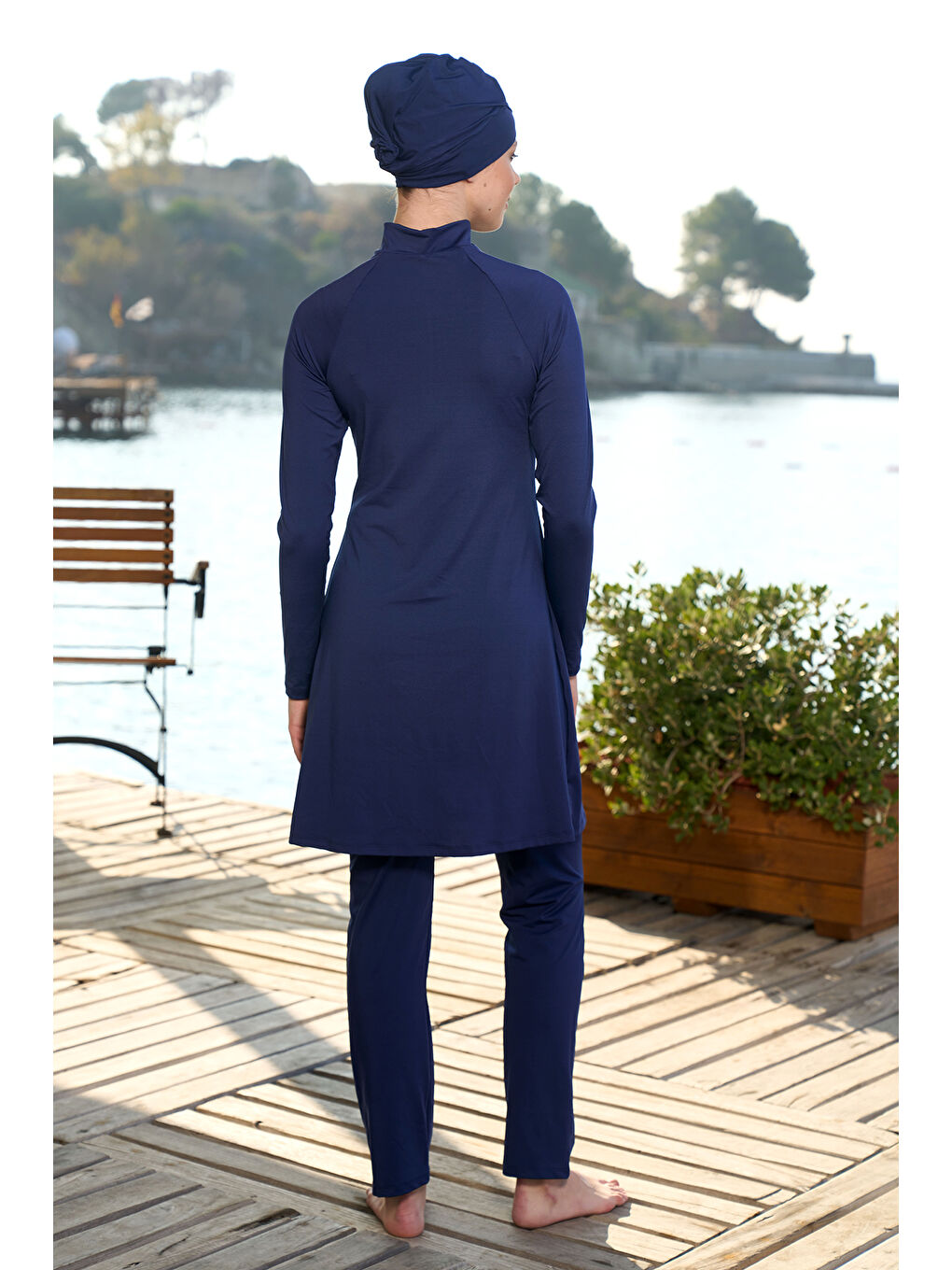 Elastanlı Tam Kapalı Tesettür Mayo 24924 Lacivert-2