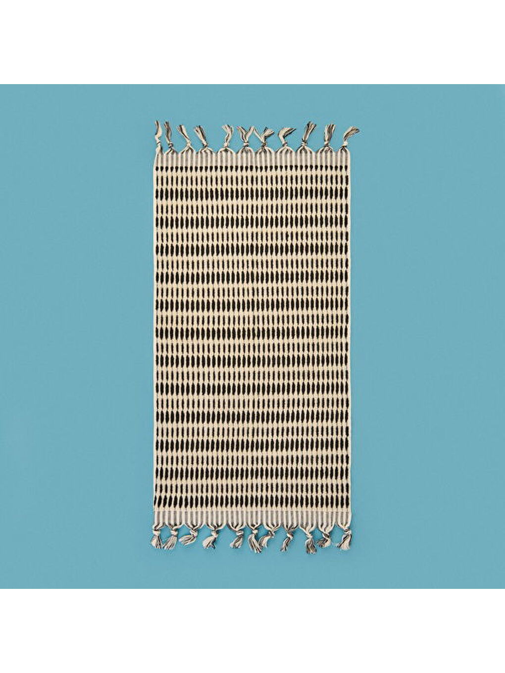 Lila Soft Greta Yüz Havlusu - Ekru / Siyah - 50x90 cm-3