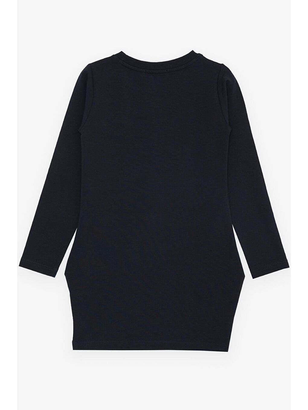 Kız Çocuk Tunik Mutluluk Temalı Yazı Baskılı Lacivert (8-12 Yaş)-1