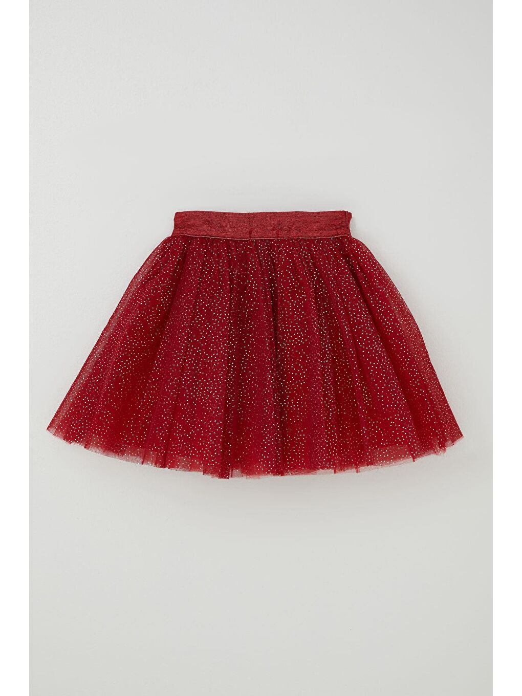 Kız Çocuk Tütü Etek Gri Sim Detaylı Kırmızı (5-9 Yaş)-1