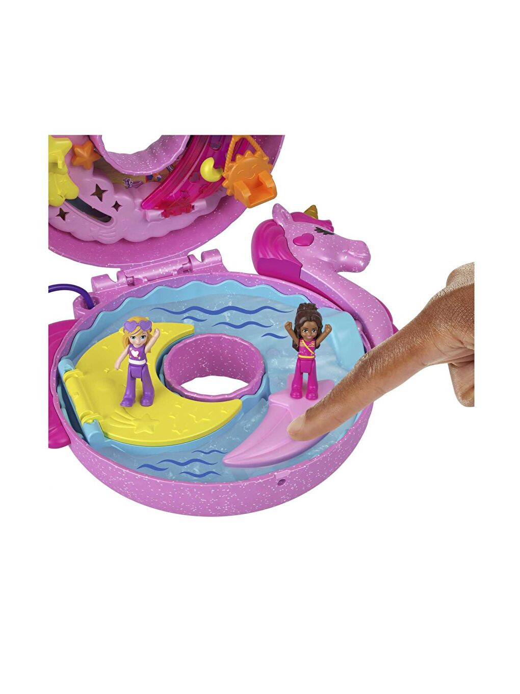 Polly Pocket Beyaz-Renklibaskı Unicorn Temalı Oyun Seti HKV34 - 2