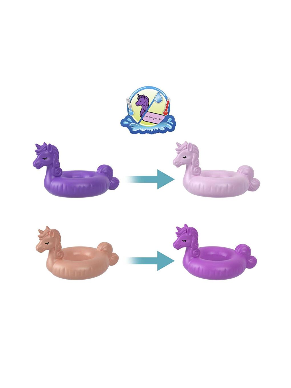 Polly Pocket Beyaz-Renklibaskı Unicorn Temalı Oyun Seti HKV34 - 3