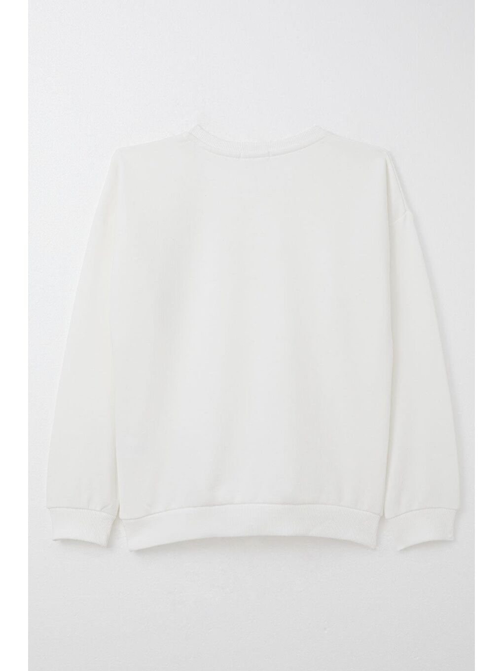 Kız Çocuk Sweatshirt Yonca Arma Aksesuarlı Ekru (11-14 Yaş)-1