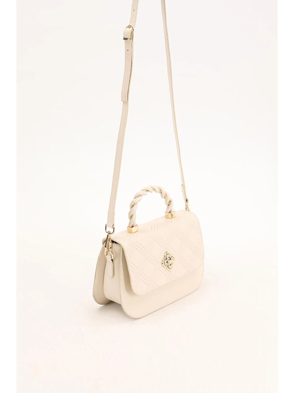 Kahverengi Krem Rugan Kadın Omuz Çantası 930180-1