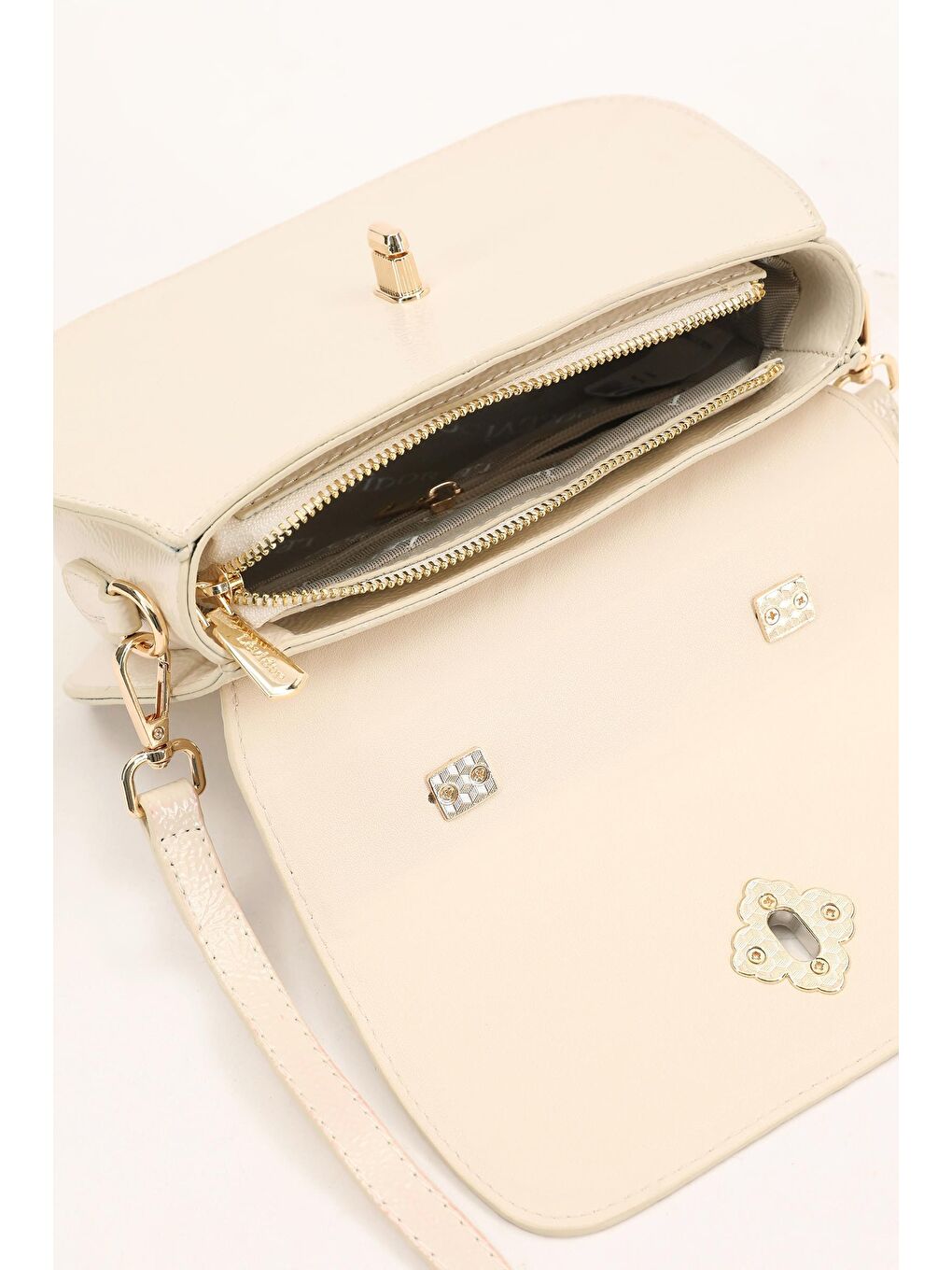 Kahverengi Krem Rugan Kadın Omuz Çantası 930180-3