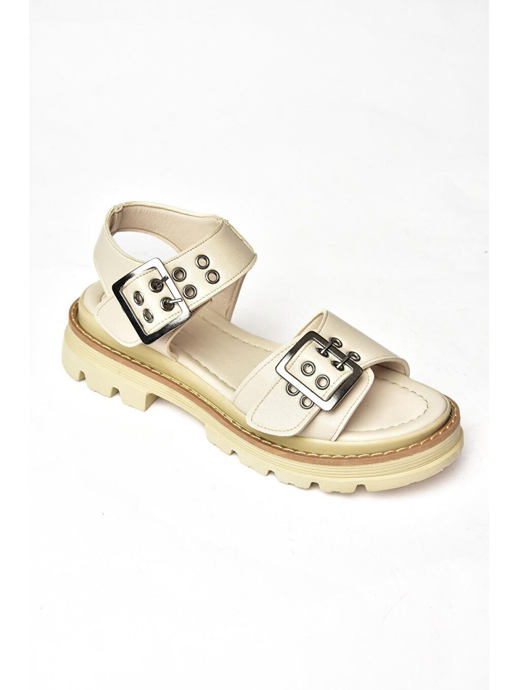 S9960740 Bej Kadın Sandalet-1