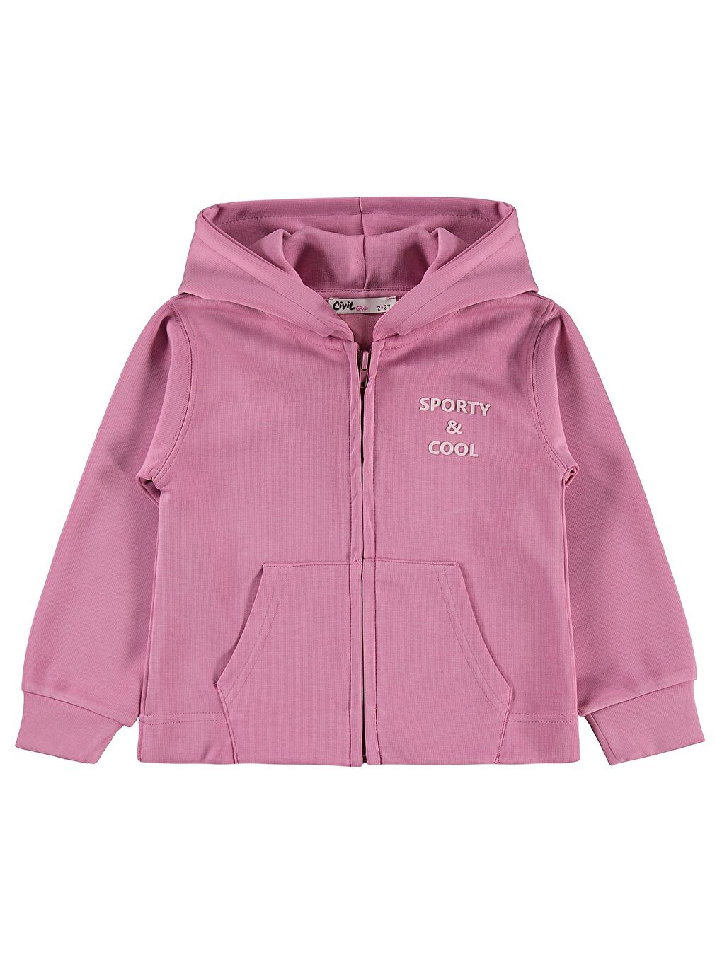 Girls Sporty&Cool Baskılı 2-5 Yaş Hırka - Pembe